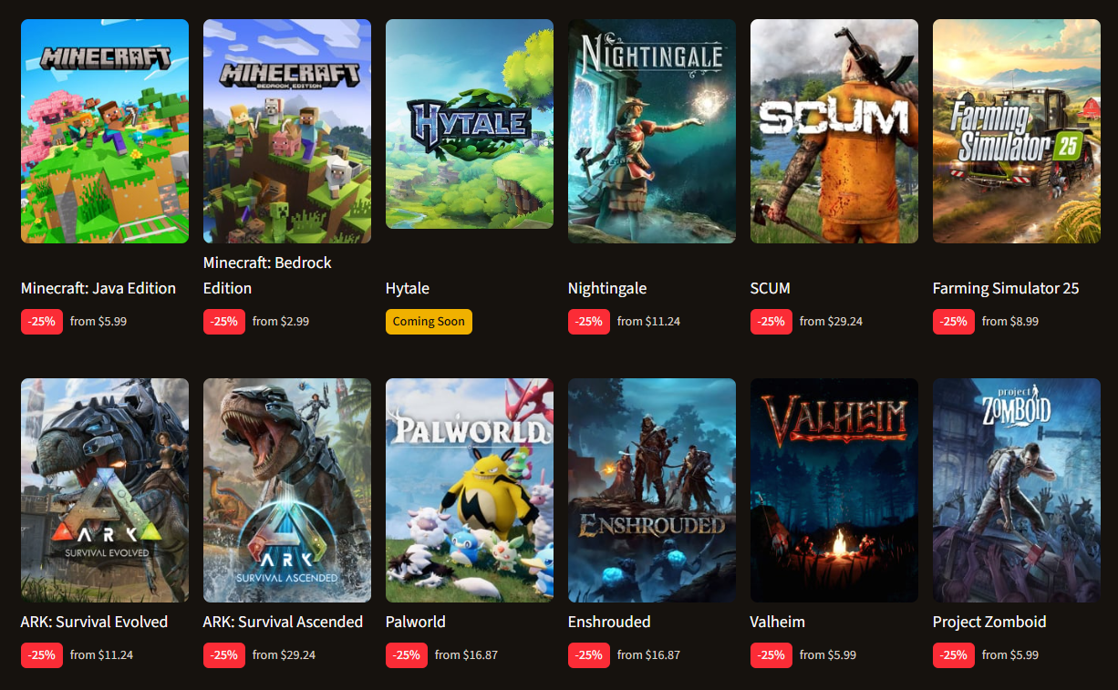 Screenshot: Apexhosting Game